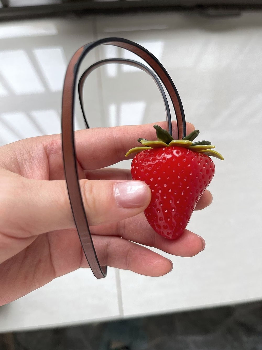 Artificial Strawberry Handbag Charm Keychain TikTok Viral Rare Find